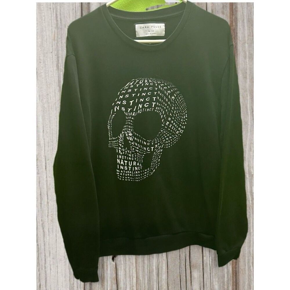 ZARA PULSE Men’s Sweater Skull Graphic XL